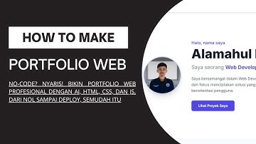 NO CODE NYARIS! BIKIN PORTFOLIO WEB DENGAN BANTUAN AI, HTML, CSS, DAN JS  DARI NOL SAMPAI DEPLOY!