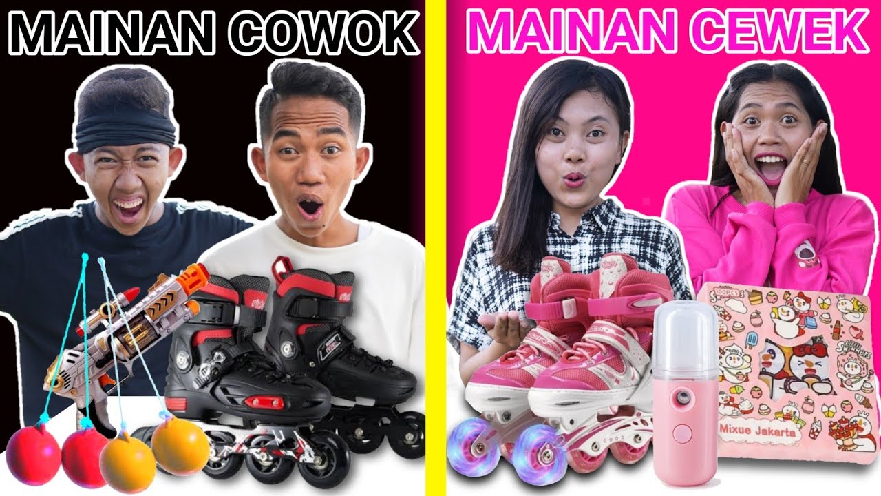 ADU MAINAN VIRAL COWOK VS MAINAN CEWEK SELAMA 24 JAM!😱 | Mikael TubeHD