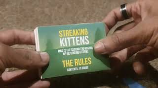 Opening a Exploding Kittens Streaking Kittens Expansion Pack