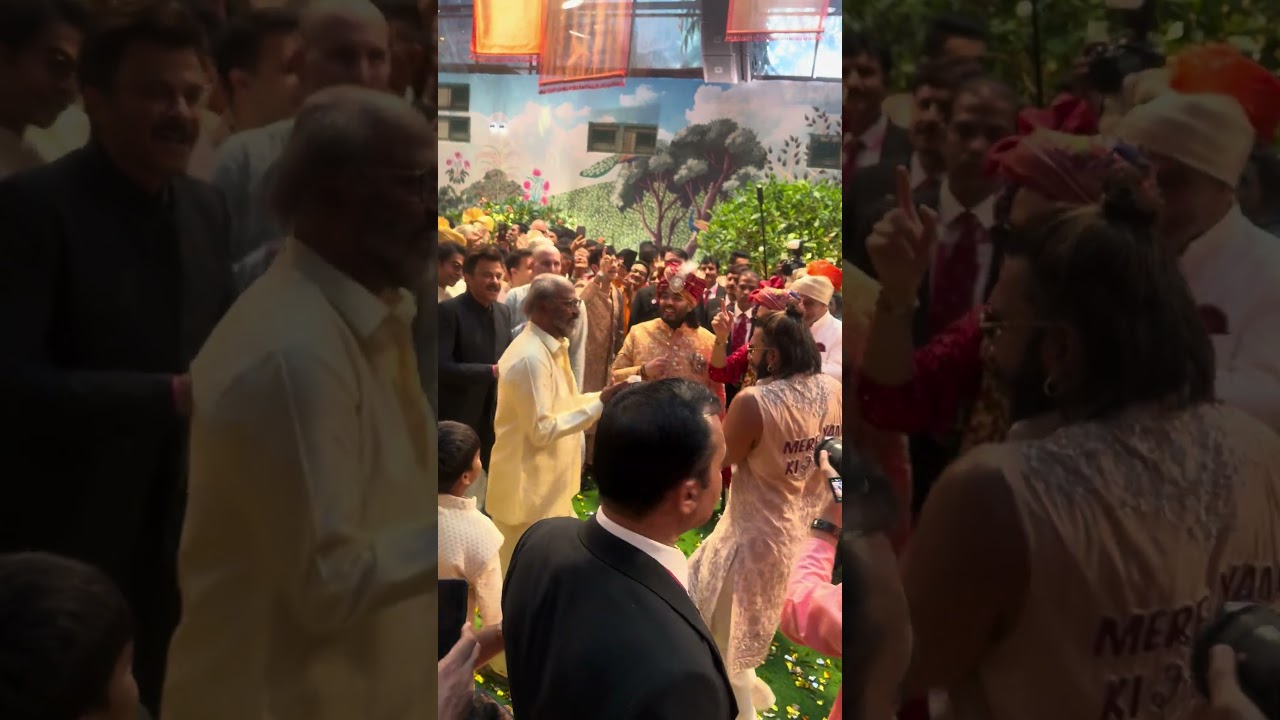 Ranveer Singh makes Rajinikanth, Anant Ambani DANCE at Anant's Baraat 🤩 