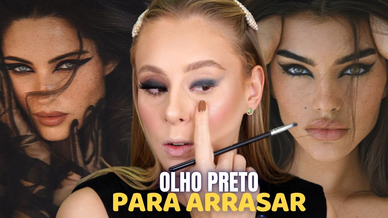 MAQUIAGEM com OLHO PRETO BEM CARREGADO E SEXY *SMOKEY EYES*