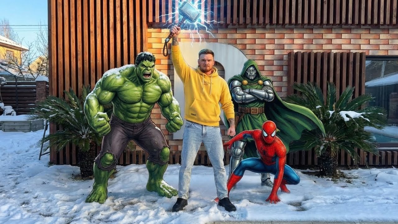 👉 Я сражался с Халком, Человеком-пауком и Доктором Думом в реальной жизни (битва с использованием...