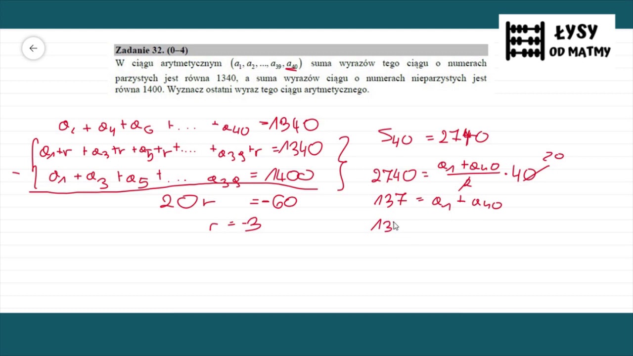 P zadanie 32/2019 matura sierpień matematyka podstawa
