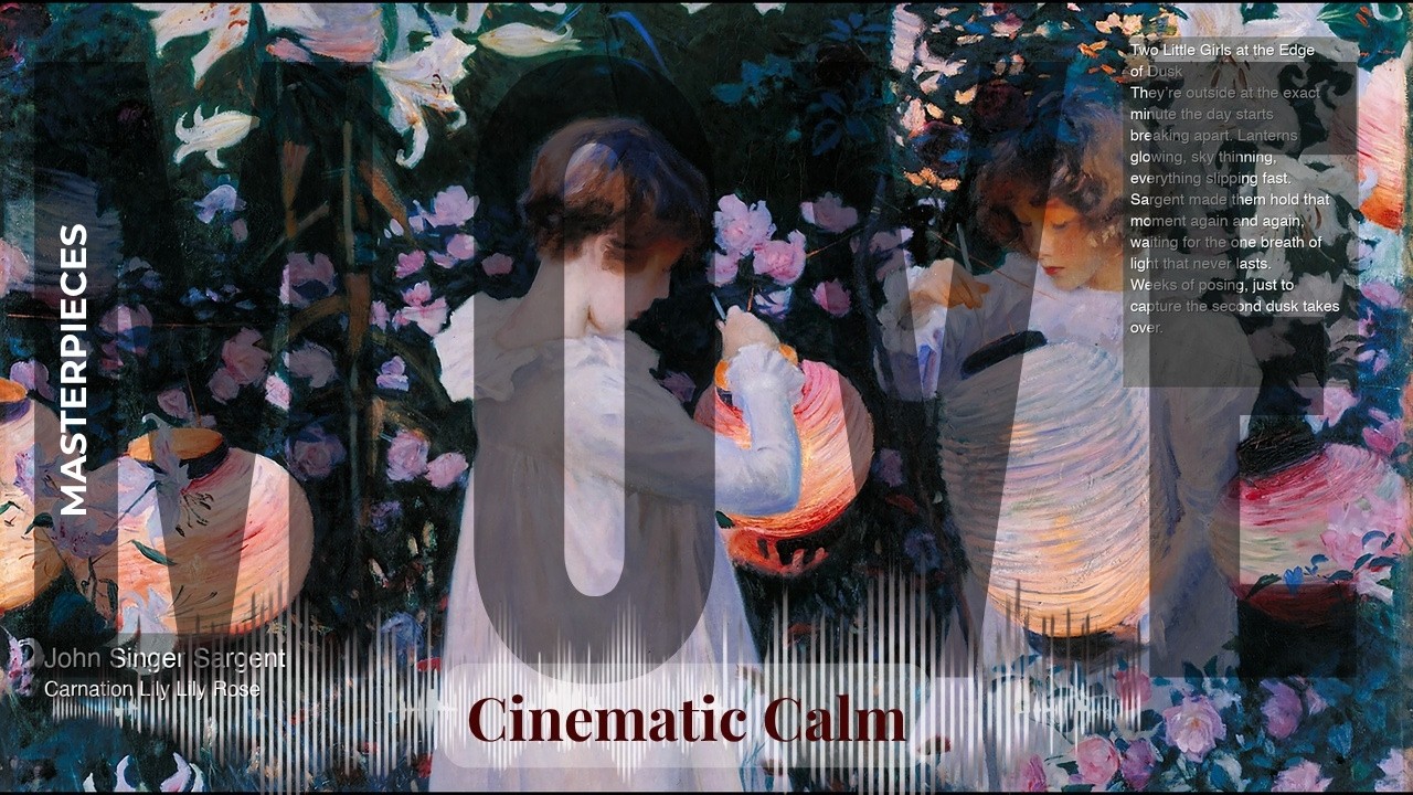 Move - Cinematic Calm with Old Masters | Singer Sargent · Carnation Lily Lily Rose & others