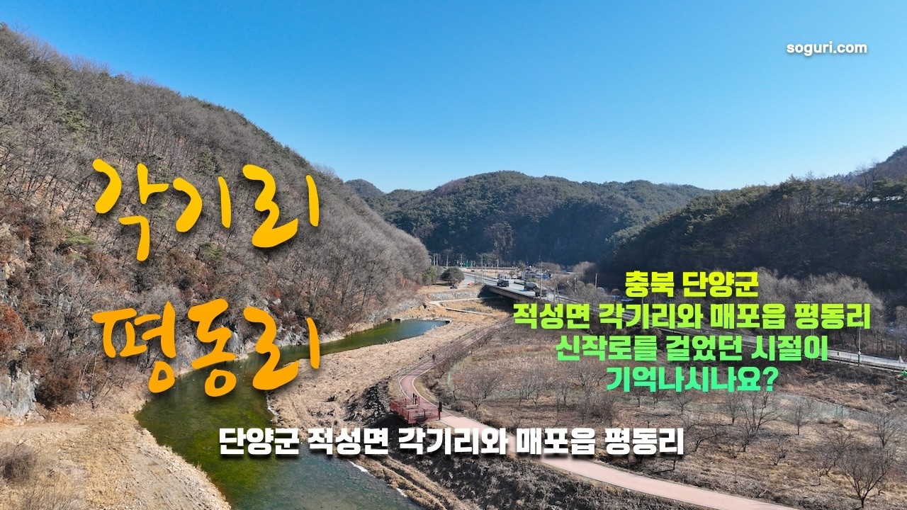 충북 단양군 적성면 각기리와 매포읍 평동리 용장들 일대 겨울풍경 - 20260128