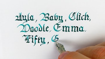 How to write words in Gothic with a fountain pen - Handwriting practice