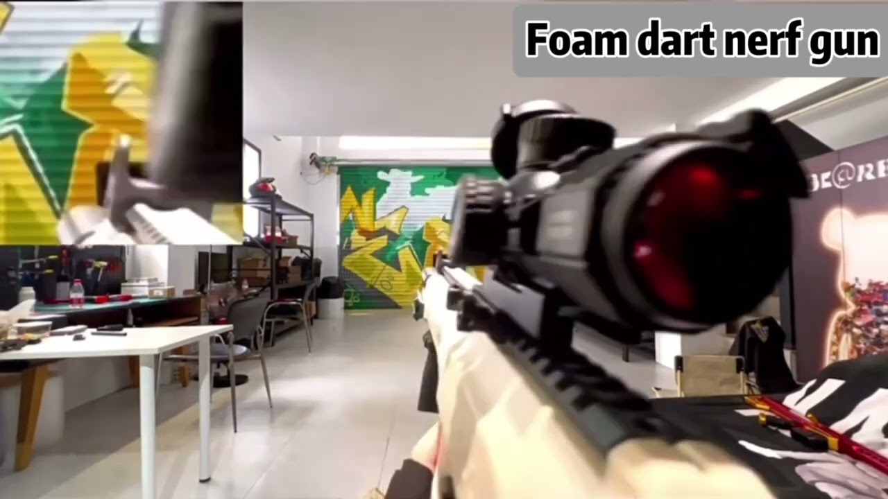 Shooting live-action—Worker Seagull CQB nerf gun