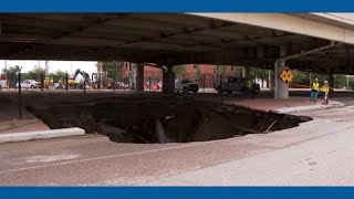 Aging infrastructure blamed for massive downtown St. Louis sinkhole