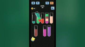 Water Color Sort Level 38 Walkthrough Solution iOS/Android | user help | #shorts