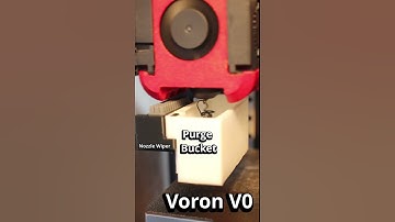 Voron V0 nozzle wiper and Purge bucket v2 by chirpy