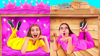 غرف سرية تحت السرير | ريتش vs كسر التحدي المجنون TeenTeam Challenge