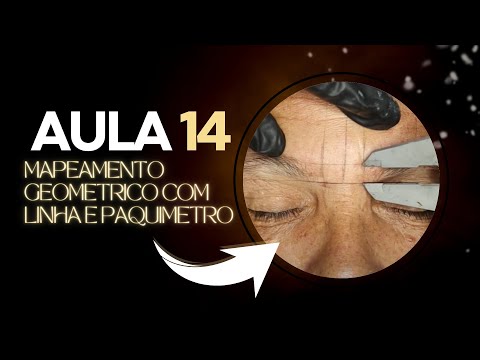 Mapeamento geometrico de sobrancelhas com linha e paquimetro | curso de sobrancelhas gratis | Ep 14