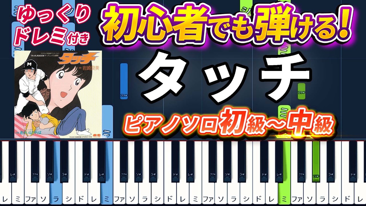 TOUCH - Yoshimi Iwasaki - Easy Piano Tutorial【Piano Arrangement