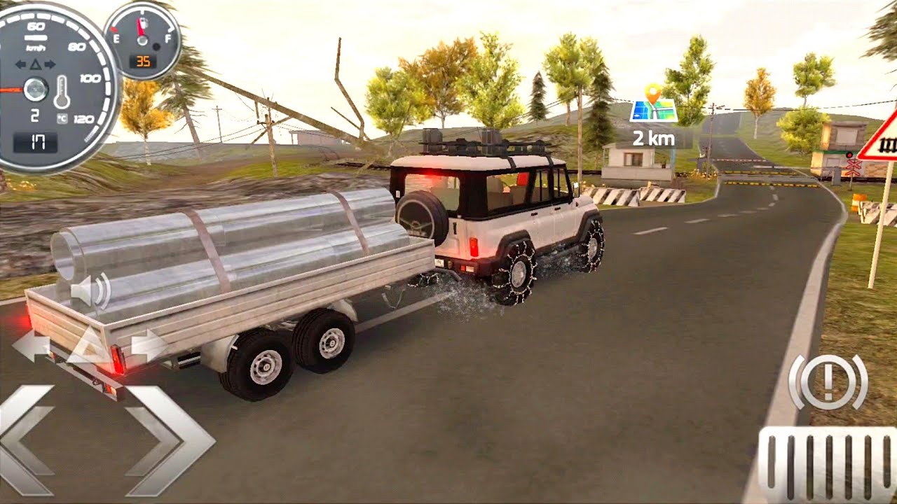 Steel Pipe Delivery Job From Cargo Leader | Russian Car Driver UAZ HUNTER Android Gameplay HD