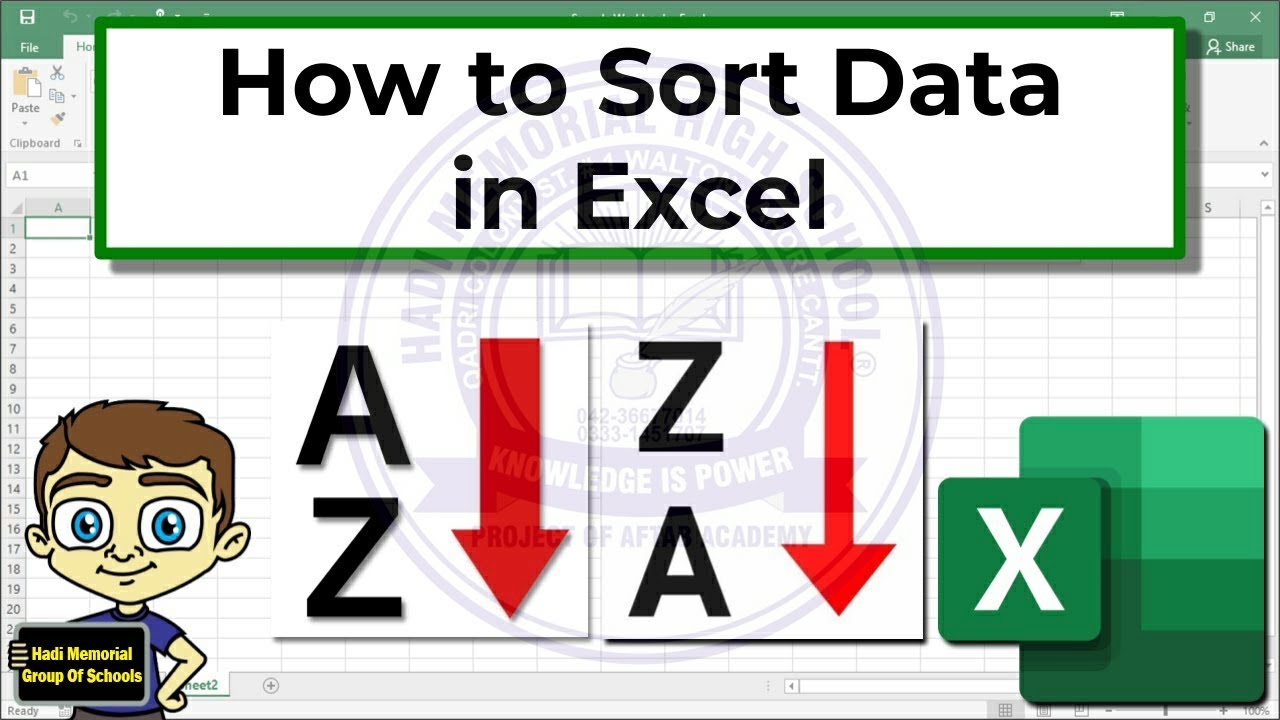 Sorting Data In Excel Class 5 Chap 3 P4 - YouTube
