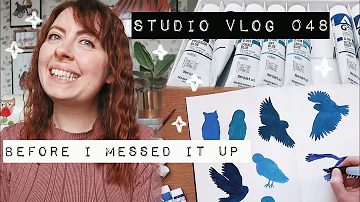 Studio Vlog 048 ⭐ messing up in my sketchbook * i tried* also happy mail!