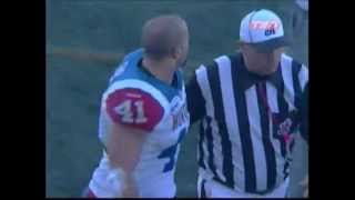Montreal Alouettes' Shea Emry Tries To Sneak In A Junk Punch