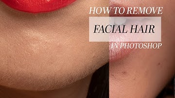 How to remove peach fuzz, facial hair in Photoshop.