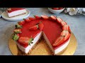 Cheesecake  la fraise sans cuisson fraisonctueux et dlicieux  