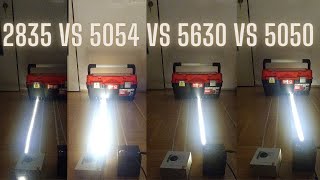 index finger Pelmel champion 5050 vs 2835 vs 5054 vs 5630 LED strip comparison, difference | How much  power they take? - YouTube