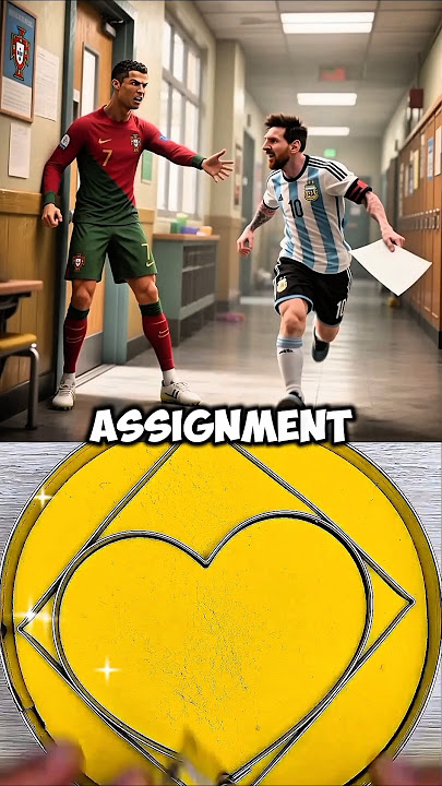 Messi Stole Ronaldo Assignment 😭#messi #mbappe #ronaldo #shorts