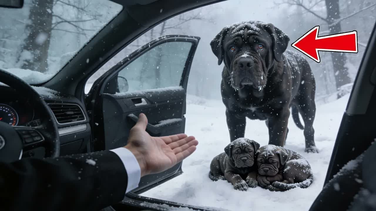 Mafia Boss Opens SUV Door for FREEZING Dog Family – What Happened Next Left Everyone In Tears
