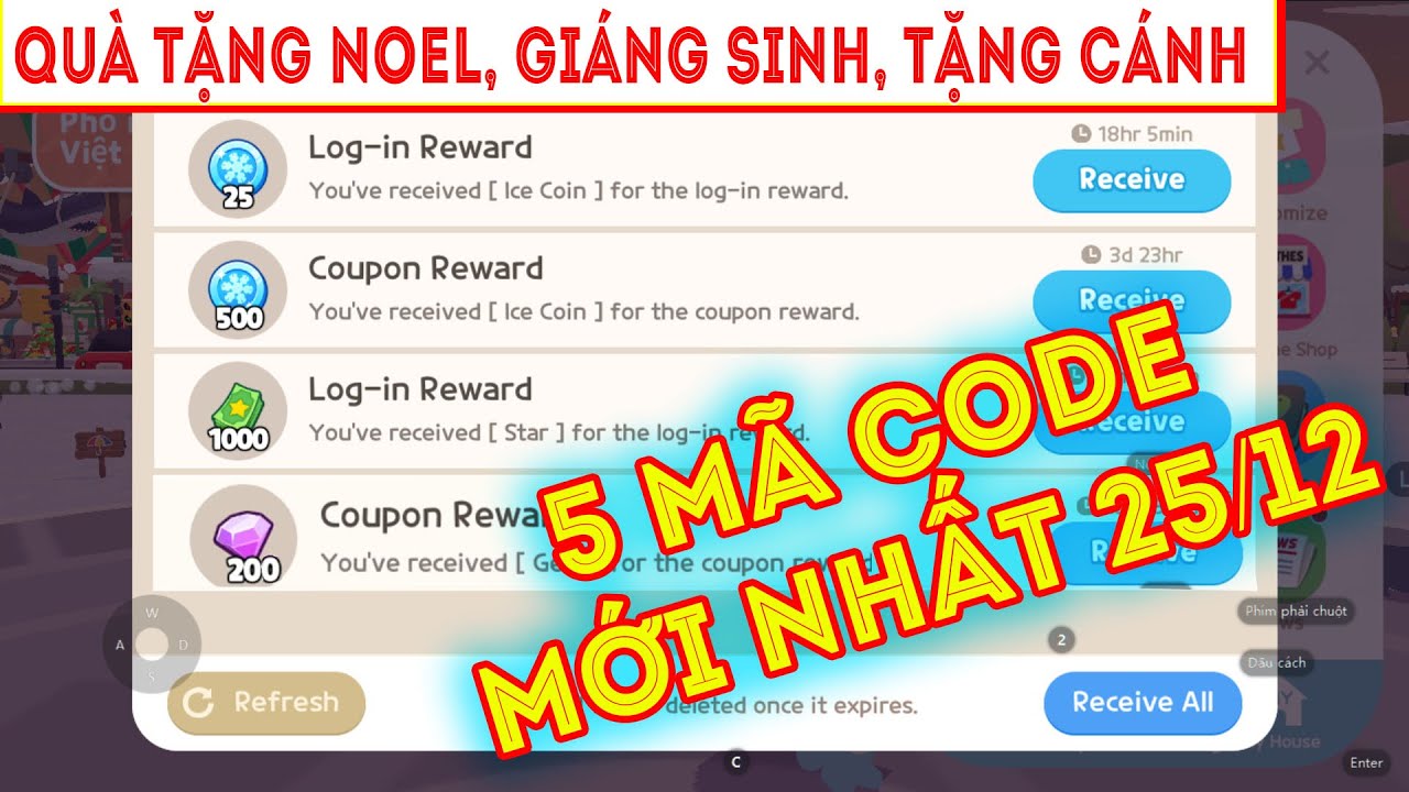 Nhập 5 Code Play Together Mới Nhất 25/12 , Tặng Quà Noel , Tặng Cánh ...