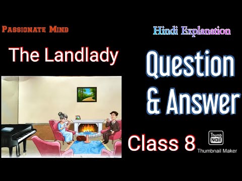 The Landlady Question And Answer Class 8 Chapter 4 English Alive Course