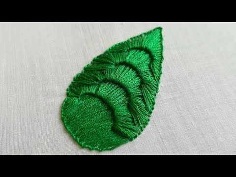 New & Easy Leaf Design (Hand Embroidery Work) - YouTube