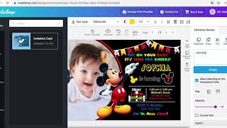 How to make a Mickey Mouse Birthday Party Invitation With Photo step by step on www.bobotemp.com screenshot 4