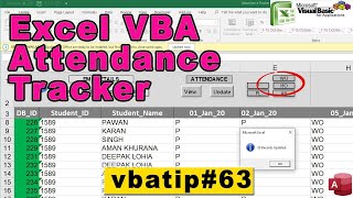 Detalles excel vba attendance tracking tool - vbatip#63 Guía