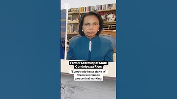 Ex-Secretary of State Condoleezza Rice: "Everybody has a stake in" Israel-Hamas deal working #shorts