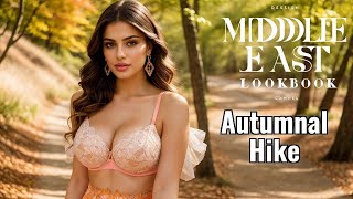 [4K] AI ART Middle East Lookbook Model Video-Arabian Hijab-Autumnal Hike