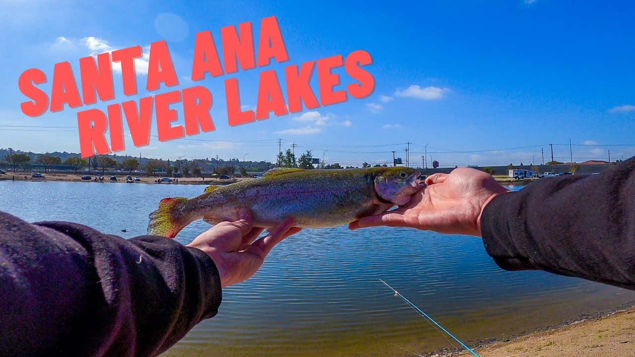 Fishing for TROUT at SANTA ANA RIVER LAKES - YouTube