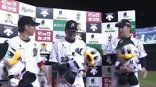 2016年9月26日 千葉ロッテ・中村選手・南投手・鈴木選手ヒーローインタビュー