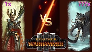 How Many War Mammoths Are Needed to Beat 1 Phoenix Guard 1by1 in Total War: Warhammer 3?