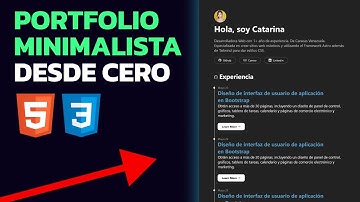 PORTAFOLIO WEB MINIMALISTA con HTML y CSS desde cero