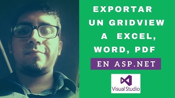 Exportar un GridView a formatos Excel, Word, PDF en Asp.Net
