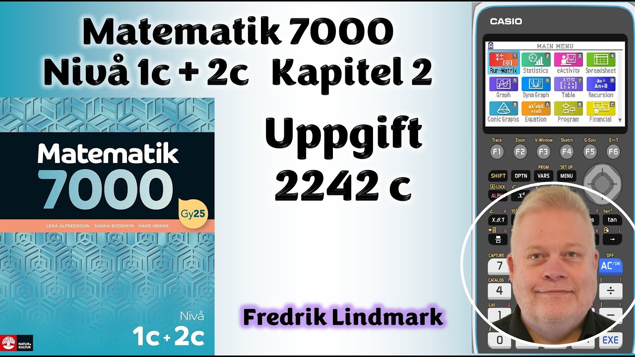 Nivå 1c + 2c Uppgift 2242 c Matematik 7000 - YouTube