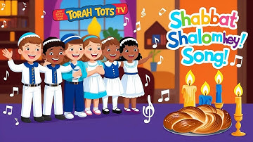 Shabbat Shalom Hey! Song | Fun and Educational for Kids | Torah Tots TV