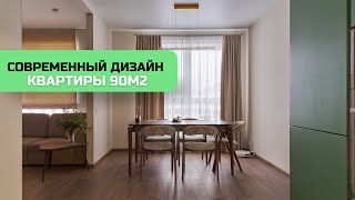 Дизайн 3-комнатной квартиры для молодой семьи: 50 оттенков зеленого