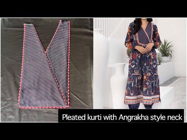 Beautiful Cotton asymmetric Kurti in Angrakha style. Embellished with  dori-latkan.… | Stylish kurtis design, Designer dresses casual, Angrakha  style kurti straight