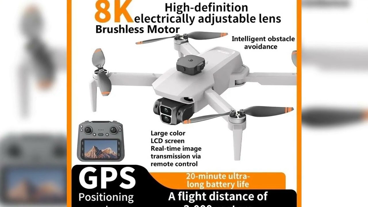 A must-have product! 8K ESC Camera Obstacle Avoidance GPS Auto Return Foldable WIFI FPV RC Drone 3