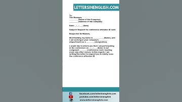 Request Letter for Conference Attendee ID