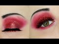 TUTORIAL DE MAQUIAGEM PARA OS OLHOS #11 - MAQUIAGEM VERMELHA COM GLITTER!