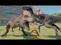 Feathered Tyrannosaurus Rex VS Therizinosaurus – Top 7 Dinosaur Fights! | JWE2