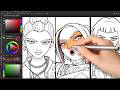 KPop Demon Hunters | KPOP characters | Digital Coloring | KPOP Coloring Page