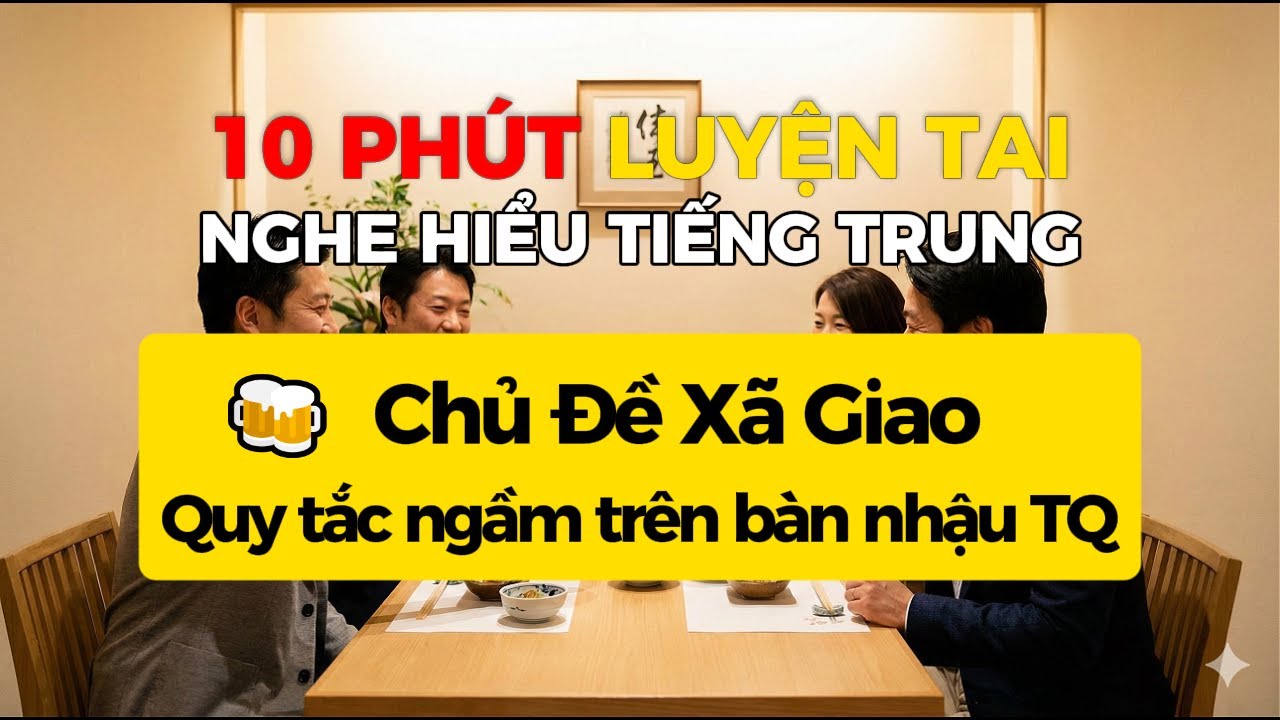🍻 Quy tắc ngầm trên bàn nhậu TQ -HSK2-3 | 1000 câu khẩu ngữ tiếng Trung thông dụng