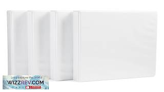 Amazon Basics 3 Ring Binder 1 Inch White 4 Pack