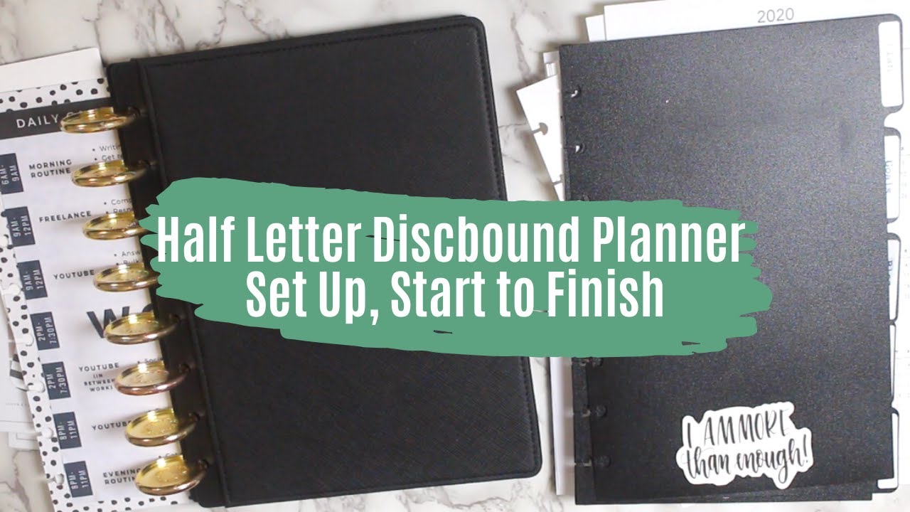 Half Letter Discbound Planner Set Up, Start to Finish Planning for